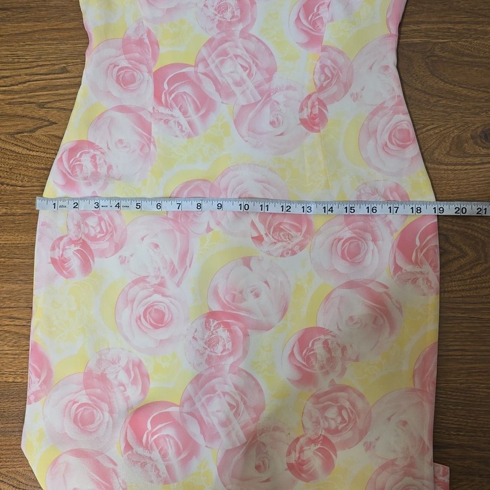 Escada Pink and Yellow Floral Two-Piece Silk Dress Set - Picture 6 of 9